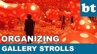 Visiting an art gallery with a friend